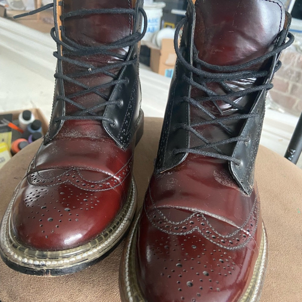 J.D. Fisk Men's Leather Work Boots Shoes Size 9